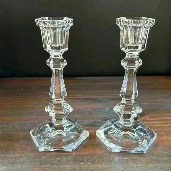 1 Pair Of Crystal Candle Holders/Candlesticks - Picture 6 of 6